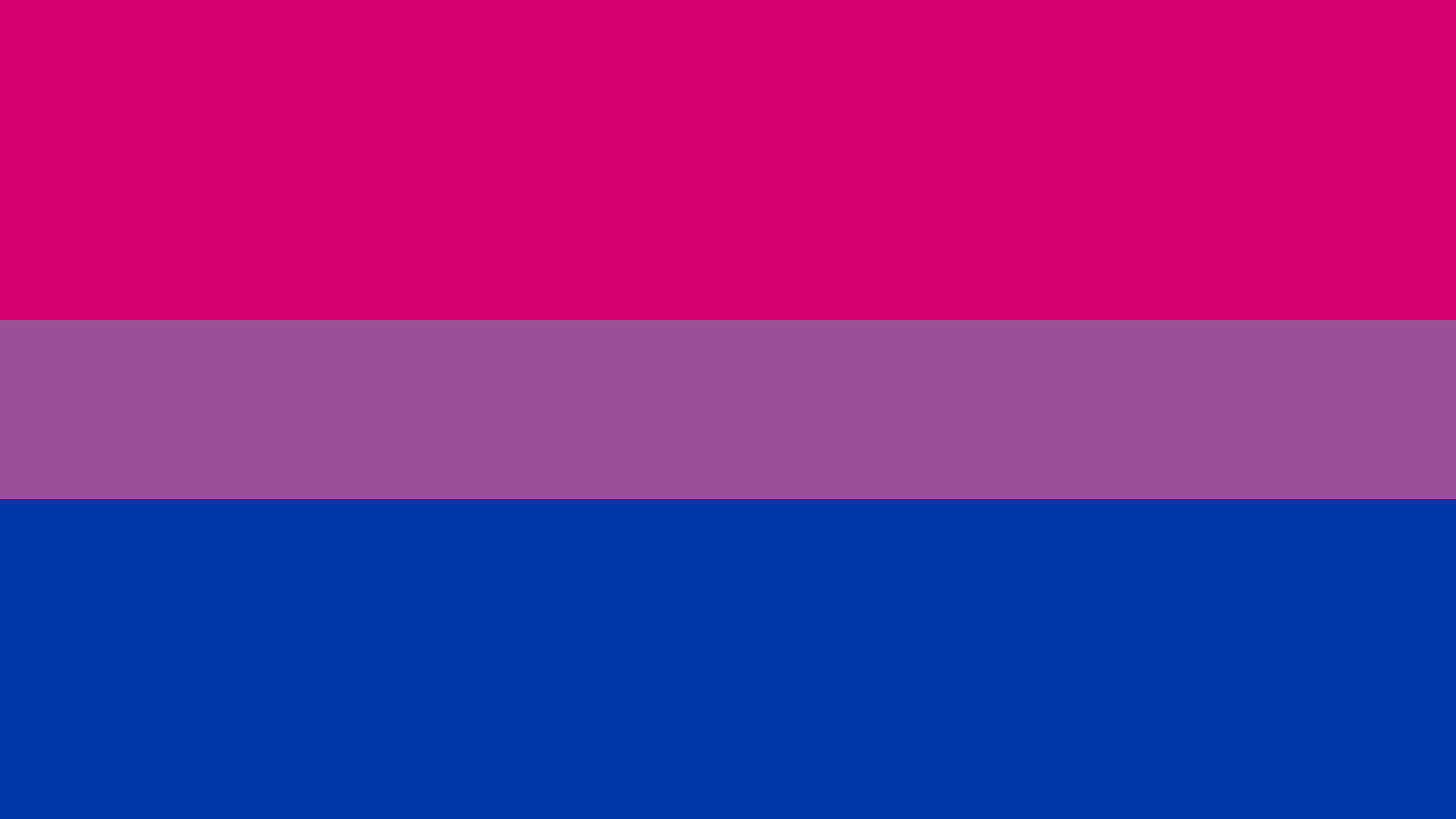 Bandera del orgullo bisexual con los colores magenta, lavanda y azul.